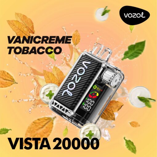 Vozol Vista Vanicreme Tobacco 20000 Puffs Disposable Vape